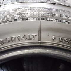 BS BRIDGESTONE V600 165R14LT 6PR 14インチ 夏タイヤ 4本 21年製 バリ溝 ADバン等　(KTE386)の画像