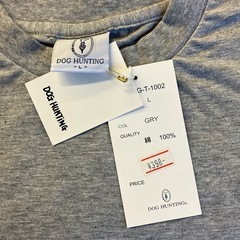 M2511-447 DOG HUNTING 半袖 Tシャツ Lサイズ グレー 未使用品 保管汚れ有りの画像