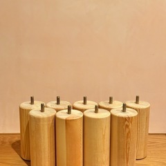 天然木のすのこベッド　ダブルの画像