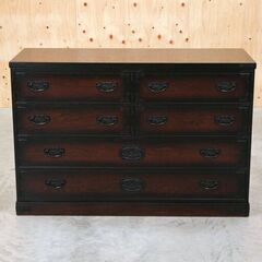 ≪yt2071ジ≫ 大川家具 民芸箪笥 4段6杯 中古家具/宮城県仙台市 リユースストレージ仙台 71009-03の画像