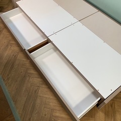 【セットでお安くお譲りします】ニトリ　シングル　ベッドフレーム　収納付き　N-sleep　ベッドマットレスの画像