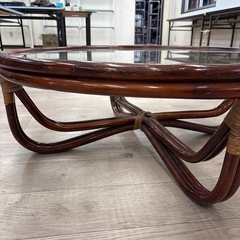 籐  座卓   横幅91cm 　ローテーブル の画像