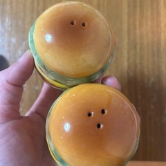 ハンバーガー　ビンテージ　缶バッチの画像