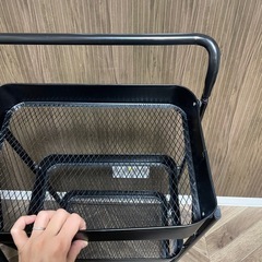 黒スチールワゴン　凹みあり12/21-23の画像