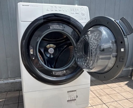 【超最安値】?2022年製SHARPドラム式洗濯乾燥機　単身最適ES-S7G 配達無料！