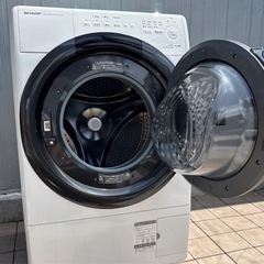 【超最安値】👑2022年製SHARPドラム式洗濯乾燥機　単身最適ES-S7G 配達無料！の画像