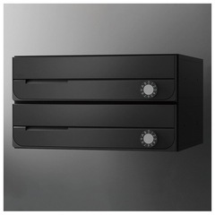 K2702 NASTA ナスタ 郵便ポスト 郵便受箱 前入れ前出し 上開き 2戸用×1の画像