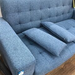 【ジャングルジャングル広陵店】ソファー　2人用　ブルーの画像