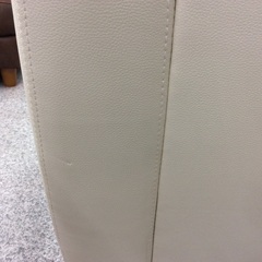 【ニトリのNポケットシリーズ】2人掛けソファ ラブソファ 合成皮革 Nポケット ソファ　クッション付き　：ホワイトの画像