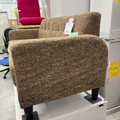 【リユースマン倉敷】2人がけ ソファブラウン 布製の画像