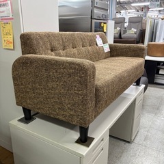 【リユースマン倉敷】2人がけ ソファブラウン 布製の画像