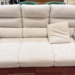 ３人掛け ソファ ファブリック おしゃれ クッション付きの画像