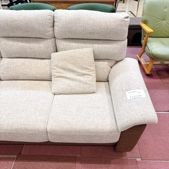 ３人掛け ソファ ファブリック おしゃれ クッション付きの画像