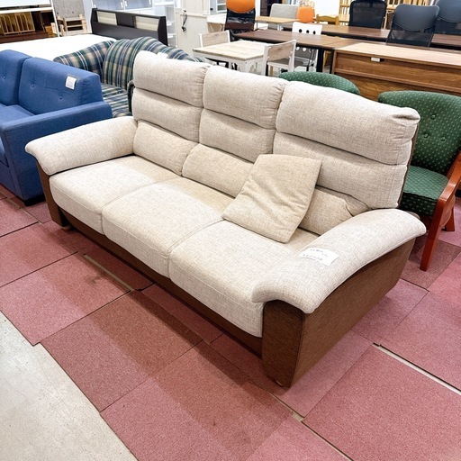 ３人掛け ソファ ファブリック おしゃれ クッション付き