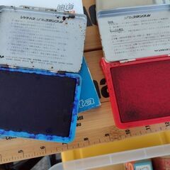 観音寺 年賀状などに！ スタンプ台 インク台 色々セット 中古品 の画像
