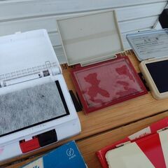観音寺 年賀状などに！ スタンプ台 インク台 色々セット 中古品 の画像