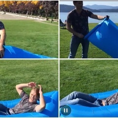 ほぼ未使用 エアーベッド　ソファ　ビーチやパーティーにの画像