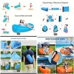 ほぼ未使用 エアーベッド　ソファ　ビーチやパーティーにの画像