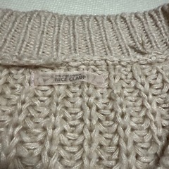 NICE CLAUP ドルマンカーディガン　ベージュの画像