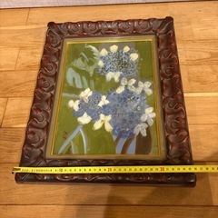 アジサイの油絵の画像