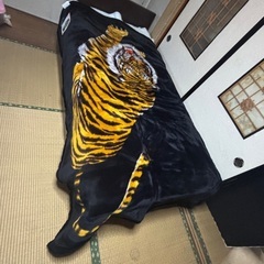 未使用トラの模様が描かれたブランケットです。の画像