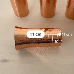 純銅鎚目 ビールタンブラー コップ の画像