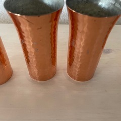 純銅鎚目 ビールタンブラー コップ の画像