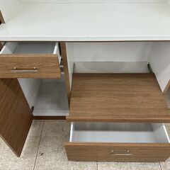 ★リユースのサカイ高崎店★TJ13467  食器棚 茶 H184.5×D45×W104.5 クリーニング済みの画像