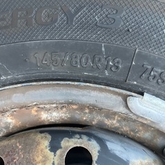 TOYOタイヤ4本セット　1年位使用24年物　165/80R13　バリ溝の美品ですの画像