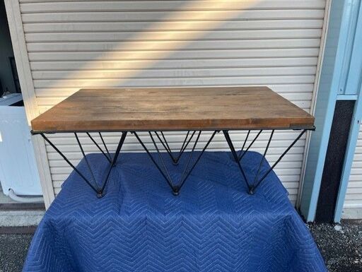 ローテーブル アイアンXウッド　ヴィンテージ調