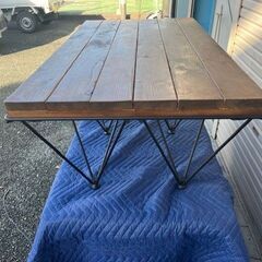 ローテーブル アイアンXウッド　ヴィンテージ調の画像