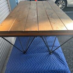 ローテーブル アイアンXウッド　ヴィンテージ調の画像