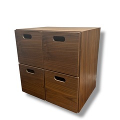 無印良品　スタッキングチェスト・引出し・４個／オーク材突板の画像