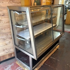 【引き取り限定】大穂製作所 対面ショーケース 冷蔵 両面扉 中古品の画像