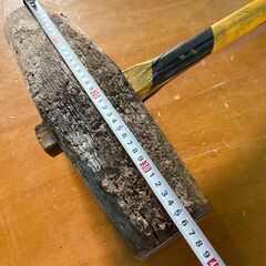 大型 角型 木製ハンマー 木槌 古道具 DIYにの画像
