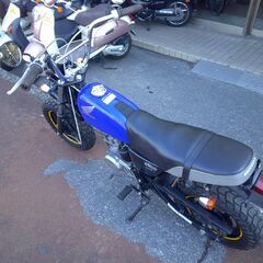 NO.5581　エイプ５０ （ＡＰＥ） クラッチ付き５速ミッション車　ステンレスマフラー　アップハンドル　ブルー　☆彡の画像