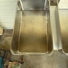 ステンレス深バット2個の画像