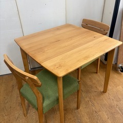 ジモティー特別価格🉐 N1200★ダイニング3点セット★ダイニングテーブル★テーブル★幅800mmの画像