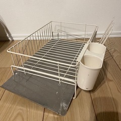 【前橋市直接渡し】水切りラック　水切りカゴ　ステンレスの画像
