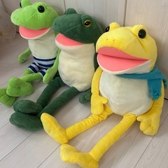 カエルBIGぬいぐるみ３体セットの画像