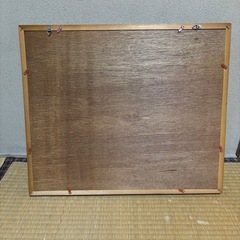 風景画 油彩画 金色フレーム付き木製フレームガラスケース　57×47の画像