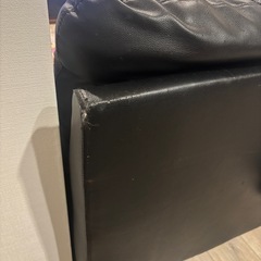 【12／20〜22引き渡し】合皮ブラックソファの画像