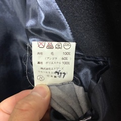 アンゴラ混　EDWARD'S ネイビー チェスターコート　の画像