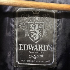 アンゴラ混　EDWARD'S ネイビー チェスターコート　の画像