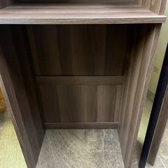 ジャングルジャングル貝塚店　レンジ台　レンジラック　食器棚　コンセント付き　木目　ブラウン　中古　リユース　貝塚市　二色浜の画像