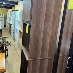 ジャングルジャングル貝塚店　レンジ台　レンジラック　食器棚　コンセント付き　木目　ブラウン　中古　リユース　貝塚市　二色浜の画像