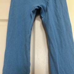 青リブ編みハイウエストレギンス　H&Mの画像