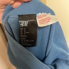 青リブ編みハイウエストレギンス　H&Mの画像