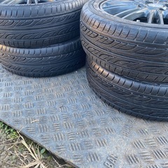 アルミホイルとタイヤの画像