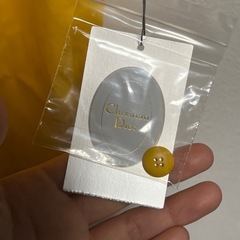 Christian Dior ロゴ刺繍入りイエロー半袖シャツ　Mサイズの画像